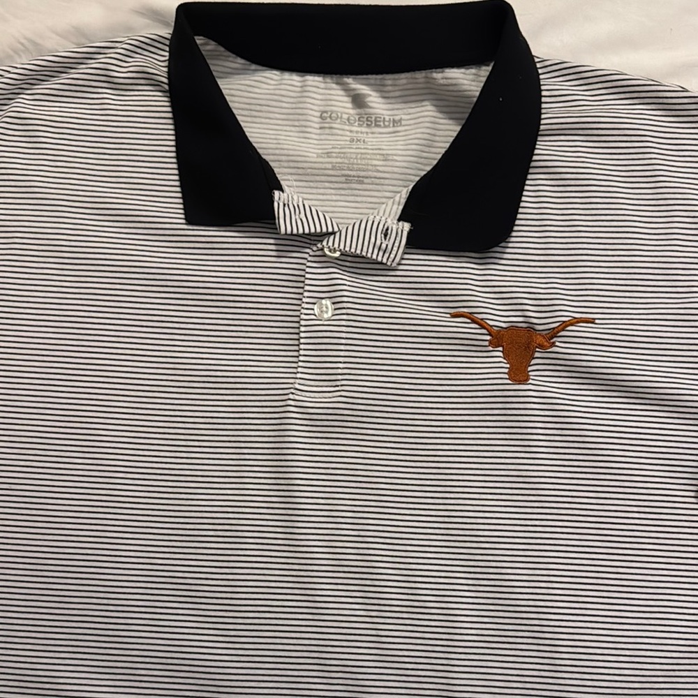 Colosseum Black and White Striped Men's Shirt